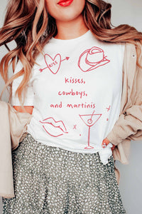 Kisses, Cowboys, Martinis Tee